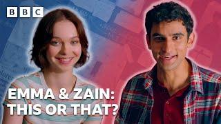 Emma Myers & Zain Iqbal - This or That Challenge  A Good Girls Guide to Murder - BBC