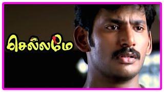 Chellame movie scenes  Vishal traces the whereabouts of Bharath and Reema Sen  Girish Karnad