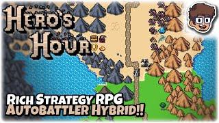 RICH STRATEGY RPG AUTOBATTLER HYBRID  Lets Try Heros Hour  Gameplay