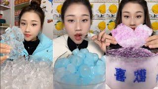 SOLO LZM  HARD ICE  CLEAR CUBES AND SHAVED  IGLOO CRUNCHY #iceeating #asmr #asmrice