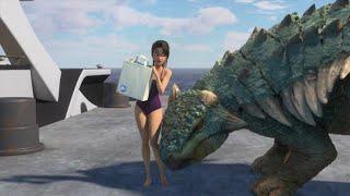 Camp Cretaceous Season 3 Bumpy and Yaz scene