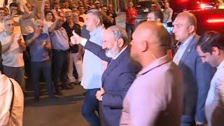 Armenia PM Nikol Pashinyan arrives at party headquarters  AFP Images