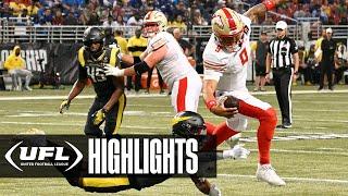 UFL Championship Brahmas vs. Stallions Highlights  United Football League