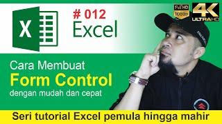 Cara membuat form control di excel belajar excel untuk pemula