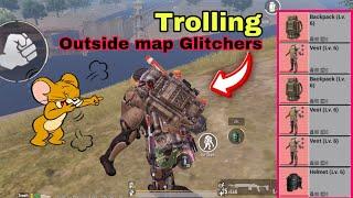 Trolling outside map Glitchers In Advance mode metro royale mode gameplay