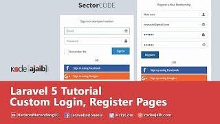 LARAVEL 5 Tutorial  Custom Login Register & Password Reset Pages