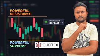 How to find support and resistance in quotex  Quotex support and resistance  Quotex new strategy