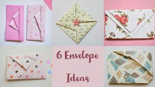 6 Easy Paper Envelopes for Scrapbooking  Folding Letter into Envelopes  Gift Envelope  #envelope