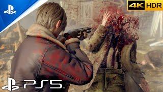 RESIDENT EVIL 4 Remake - Enhanced Gore Gameplay & Brutal Combat  PS5 4K 60FPS Cinematic Style