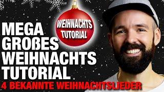 4 bekannte WEIHNACHTSLIEDER - Mega Gitarren Tutorial