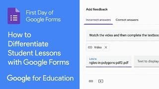 How to Differentiate Student Lessons with Google Forms