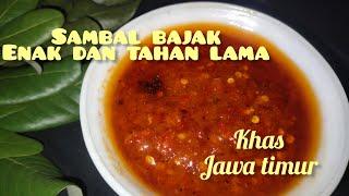 RESEP SAMBAL BAJAK ENAK KHAS JAWA TIMUR  PEDES TAHAN LAMA BIKIN NAGIH COCOK UNTUK LAUK APAPUN