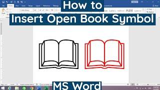 How to Insert Open Book Symbol in MS Word  Open Book Symbol in Word  How to Add Open Book Symbol