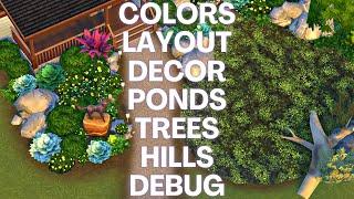 IN DEPTH Beginner Friendly Guide to Landscaping in the Sims 4 - Layout Ponds Trees Debug + more