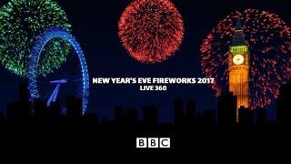 London Fireworks 2016  2017 - New Years Eve Fireworks 4k 360 video - BBC One