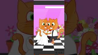 Wedding Video  Cats Family Cartoon for Kids #animation #cartoon #catsfamily #shorts