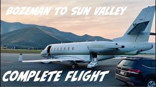 Complete Flight from Bozeman Airport to Sun Valley Airport in a Gulfstream Private Jet  TIME LAPSE