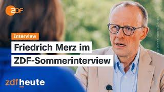 Merz CDU wählen um AfD zu verhindern  ZDF-Sommerinterview 23.06.2024