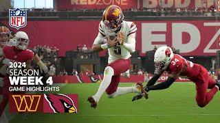 Washington Commanders vs. Arizona Cardinals Game Highlights  NFL 2024 Season Week 4