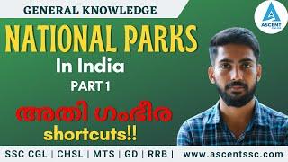 Important National Parks in India with Memory tricks in Malayalam lLive class at Ascent by Shyam Sir