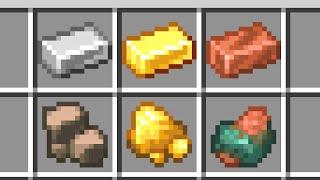 Raw Iron Raw Gold and Raw Copper Minecraft 1.17 Update