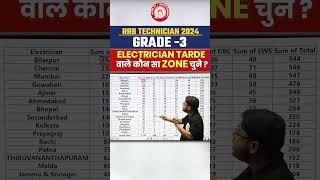 Electrician Zone Wise Data RRB Technician Vacancy 2024  Zone चुनना एक दम आसन होगा