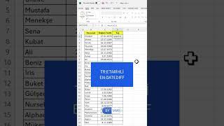 Excel Yaş Hesaplama #shorts