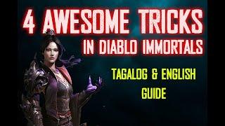 DIABLO IMMORTAL - 4 USEFUL TRICKS IN DIABLO IMMORTAL  TAGALOG AND ENGLISH TEXTS 