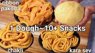 10+ Easy Diwali Snacks with 1 Snack dough  Multipurpose Snack dough for multiple deepavali snacks