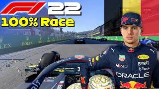 F1 22 - 100% Race Spa Belgium in Verstappens Red Bull