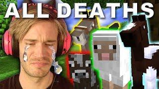 Every Major Animal Death In PewDiePies Minecraft Series JÖERGEN WATER SHEEP BOAT COW