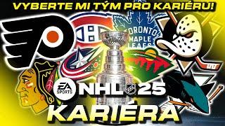 NHL 25 Kariéra Představení Týmů a Hlasování Vyberte mi tým pro kariéru Franchise