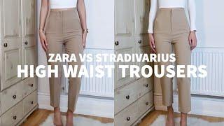 Zara vs Stradivarius High Waist Trousers Try-On Comparison & Review  Peexo