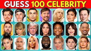 Guess the Celebrity in 3 Seconds  100 Most Famous People  Quiz Monster