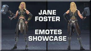 Jane Fosters Emote Showcase Front & Back  MARVELS AVENGERS
