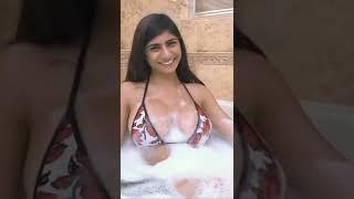 Mia Khalifa bathing