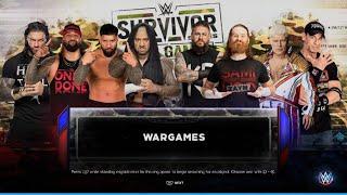 WWE 2K23 WarGames The Bloodline vs Zayn KO Cody and John Cena