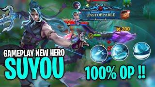 Gameplay New Hero Suyou 100% Overpowered - Advance Server - Mobile Legends Bang Bang