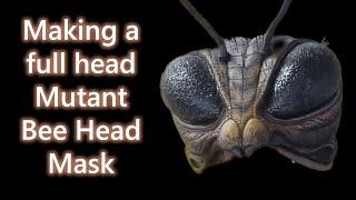 Making a sci-fi mutant bee head from modelling clay silicone and fibreglass