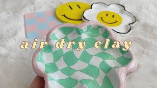 Air dry clay trinket tray ideas ideas  diy aesthetic trinket tray room decor  지점토 트레이 만들기