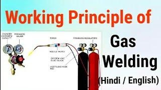 Working Principle of Gas Welding  Gas welding.   Hindi  English 