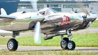 AMAZING SOUND Flying Bulls Lockheed P-38 Lightning Departure at Zeltweg Air Base Airpower 2024