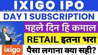 IXIGO IPO DAY 1 SUBSCRIPTION STATUS  IXIGO IPO  IXIGO IPO GMP TODAY 