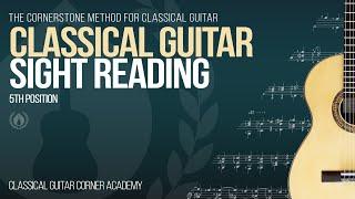 Sight Reading Lesson for Classical Guitar 5th Position