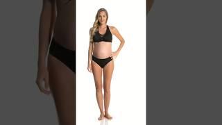 Prego Swimwear Maternity Solid Skirted Bikini Set  SwimOutlet.com