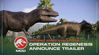 Jurassic World Evolution 2 Operation Regenesis  Announce Trailer  Modded Contents