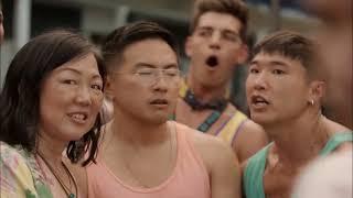 The cast of Fire Island talks about working with an all queer cast queer joy and Margaret Cho