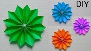 How to make flowers with color paperorigami flowers with papercolor paper craft ideas