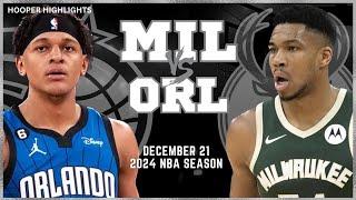 Milwaukee Bucks vs Orlando Magic Full Game Highlights  Dec 21  2024 NBA Season