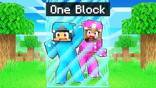 Minecraft But Were LOCKED In ONE BLOCK